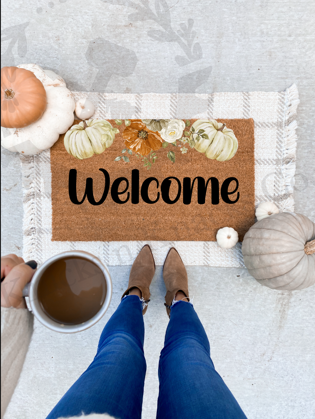 Fall Doormat |Welcome mat | Halloween Doormat | Football | Football Doormat