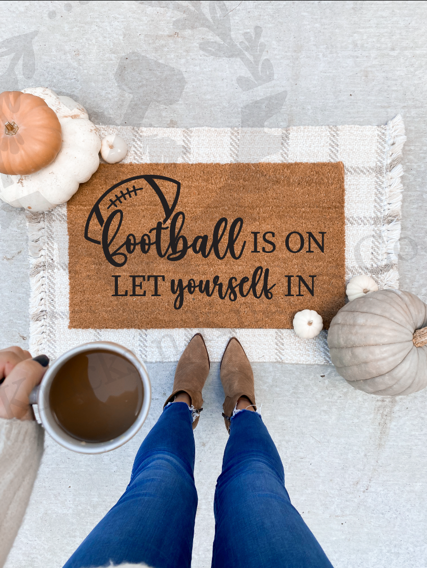 Fall Doormat |Welcome mat | Halloween Doormat | Football | Football Doormat